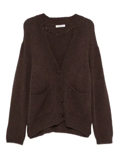 Dorothee Schumacher Loving Touch Buttoned Cardigan In Brown