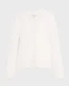 Dorothee Schumacher Luxury Comfort Button-down Cashmere Cardigan In Lily White