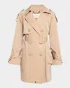 Dorothee Schumacher Luxury Layer Double-breasted Cotton Coat