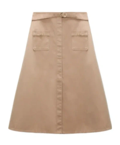 Dorothee Schumacher Luxury Layer Skirt In Brown