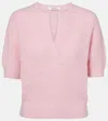 Dorothee Schumacher Extra Soft Cashmere Crop Sleeve Sweater