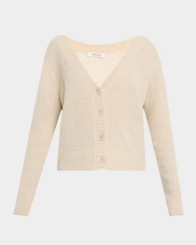 Dorothee Schumacher Luxury Love Cashmere Button-down Cardigan In Brown