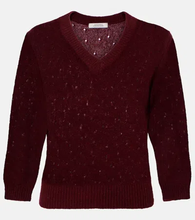 Dorothee Schumacher Luxury Love Cashmere Sweater In Burgundy