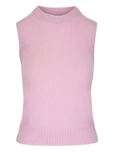Dorothee Schumacher Luxury Love Knitted Top In Pink