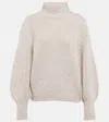 Dorothee Schumacher Luxury Volumes Cashmere And Wool Sweater In Cream Purple Mix