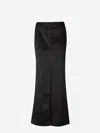 Dorothee Schumacher Satin Maxi Skirt In Welt Pockets On The Front