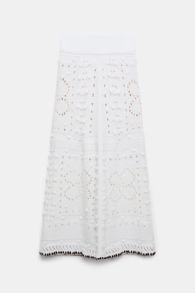 Dorothee Schumacher Maxi Skirt With Crochet Trim In White