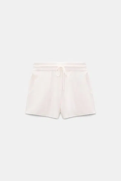Dorothee Schumacher Merino-cashmere Drawstring Shorts In White