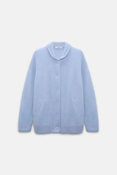 Dorothee Schumacher Merino-cashmere Knit Bomber Jacket In Blue