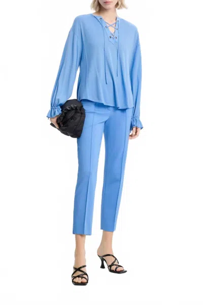Dorothee Schumacher Merino Elegance Pullover In Cozy Blue