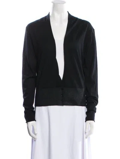 Pre-owned Dorothee Schumacher Merino Wool Bomber Jacket In Black