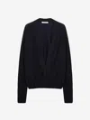Dorothee Schumacher Wool-cashmere Pullover With Overlap Hem In Black