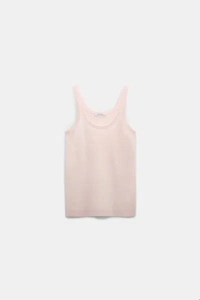 Dorothee Schumacher Merino-cashmere Fluffy Knit Tank Top In Pink