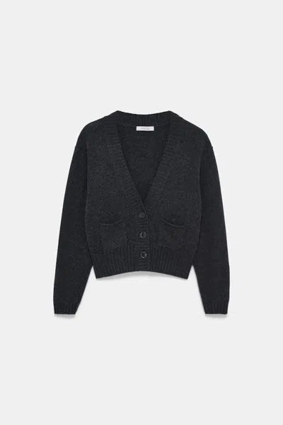 Dorothee Schumacher Merino-cashmere V-neck Cardigan In Grey