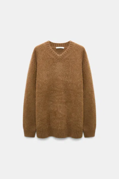 Dorothee Schumacher Fluffy Statements Raglan-sleeve Sweater In Brown