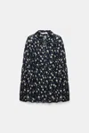 Dorothee Schumacher Micro Floral Print Gauze Blouse In Blue