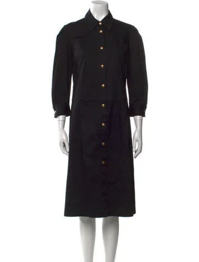 Pre-owned Dorothee Schumacher Midi Length Dress In Black