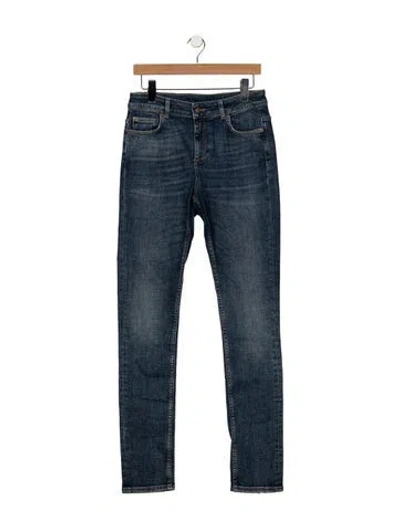 Pre-owned Dorothee Schumacher Mid-rise Skinny Leg Jeans In Blue