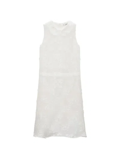 Dorothee Schumacher Mini Light Volumes Floral-embroidered Sleeveless Dress In White