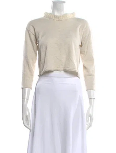 Pre-owned Dorothee Schumacher Mock Neck Sweater In Neutral