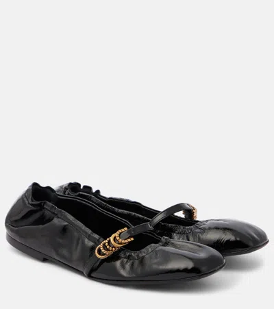 DOROTHEE SCHUMACHER MODERN EASE LEATHER BALLET FLATS