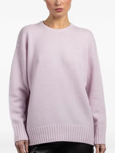 Dorothee Schumacher Modern Statement Embroidered Sweater In Pink