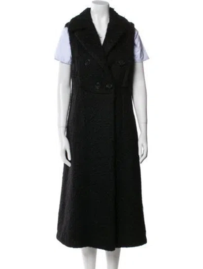 Pre-owned Dorothee Schumacher Mohair Coat In Black