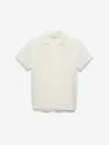 Dorothee Schumacher Hemp Polo Shirt With Ribbed Knit Collar In White