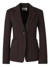 Dorothee Schumacher Notched-lapel Single-button Blazer In Brown