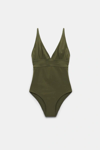 Dorothee Schumacher One Piece Swimsuit With Adjustable Straps In Green