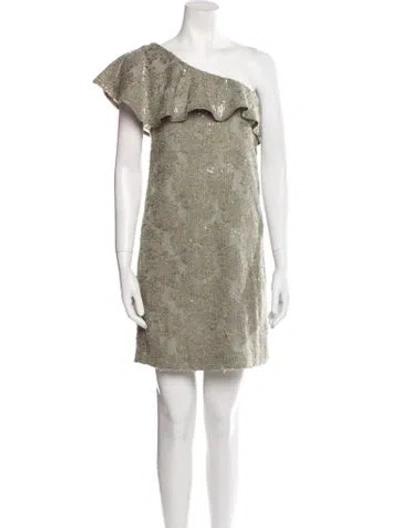 Pre-owned Dorothee Schumacher One-shoulder Mini Dress W/ Tags In Green