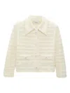 Dorothee Schumacher Open-knit Buttoned Cardigan In White