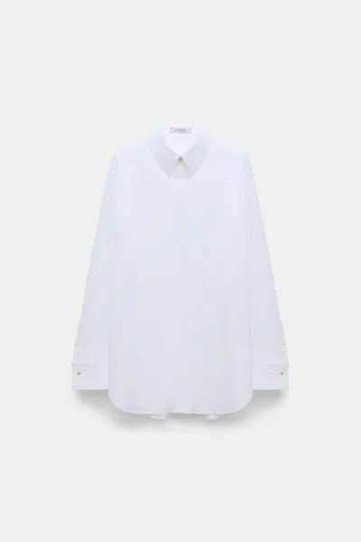Dorothee Schumacher Oversized Cotton-poplin Shirt In White
