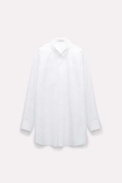 Dorothee Schumacher Oversized Cotton-poplin Shirt With Pockets In White