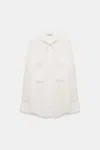DOROTHEE SCHUMACHER OVERSIZED SHIRT IN STRIPED SILK-VISCOSE