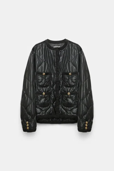 Dorothee Schumacher Pack-away Quilted Nylon Jacket In Black