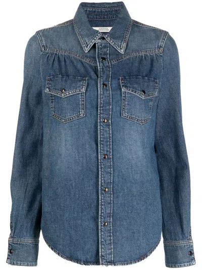 Dorothee Schumacher Patch-pocket Denim Shirt In Blue