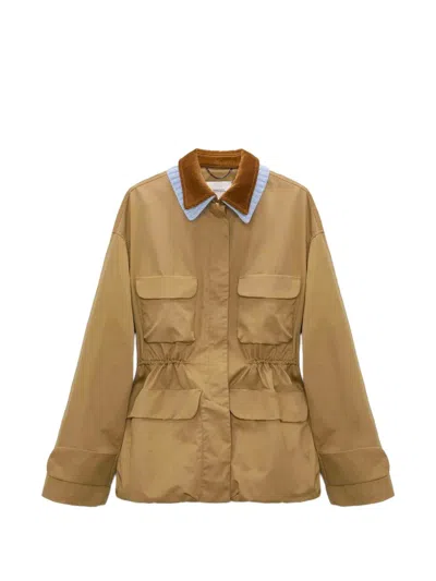Dorothee Schumacher Patch Pocket Jacket In Brown