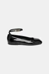 Dorothee Schumacher Patent Leather Ballerinas With Ankle Strap