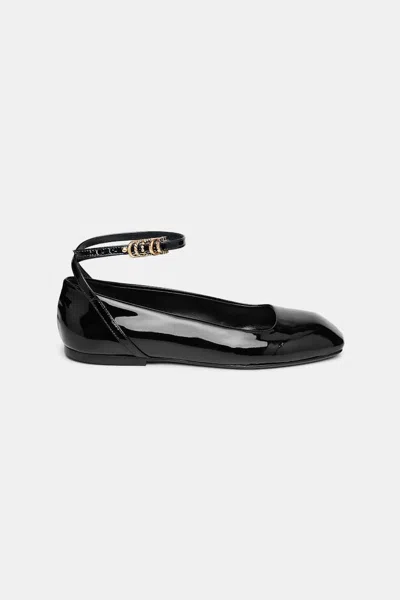 Dorothee Schumacher Patent Leather Ballerinas With Ankle Strap