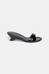 Dorothee Schumacher Patent Leather Contour Wedges In Black