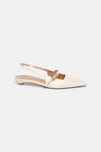 Dorothee Schumacher Patent Leather Slingbacks In White