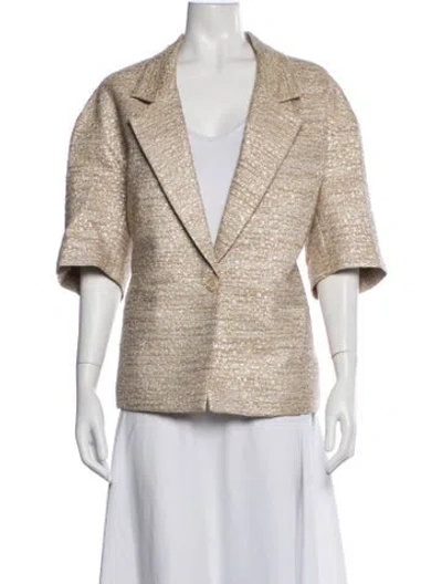 Pre-owned Dorothee Schumacher Patterned Blazer W/ Tags In Neutrals