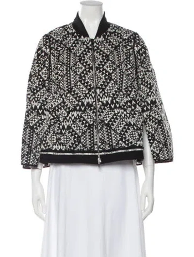 Pre-owned Dorothee Schumacher Patterned Bomber Jacket In Multi