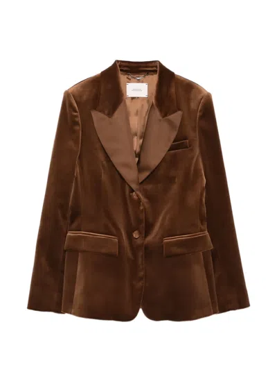 Dorothee Schumacher Peaked Jacket In Brown