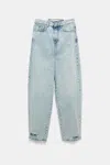 Dorothee Schumacher Peg Waist Tapered Baggy Jeans In Blue