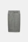 Dorothee Schumacher Pencil Skirt In Virgin Wool In Gray