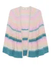 Dorothee Schumacher Extra Soft Cashmere Stripe Cape-cardigan In Multi