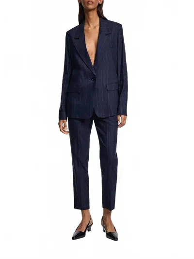 Dorothee Schumacher Pinstripe Tailored Blazer In Blue