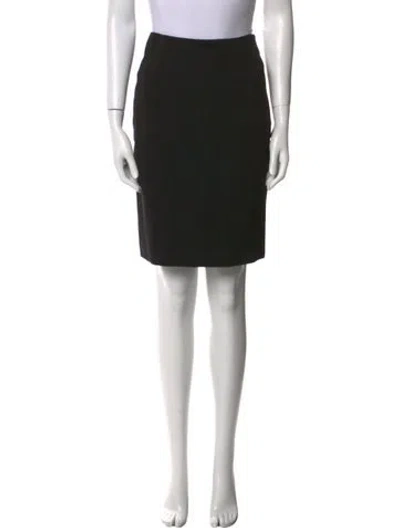 Pre-owned Dorothee Schumacher Pleated Accents Knee-length Skirt In Black